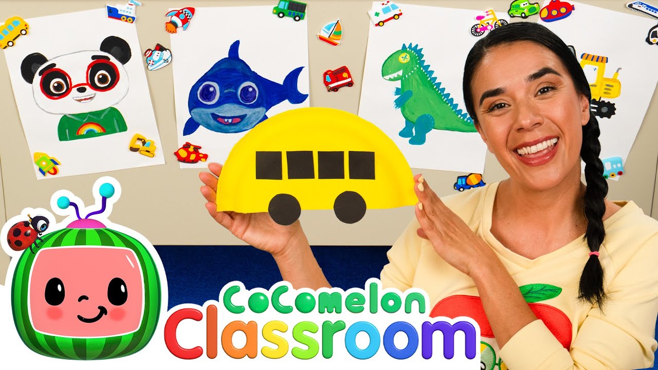 Colorful Crafts For Kids | Wheels On the Bus + More with Ms. Appleberry | CoComelon Classroom img